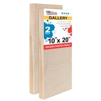 Size S Healifty 2Pcs Wooden Painting Board Unfinished Wood Canvas Cradled Panel Boards for Painting Drawing and Arts Crafts